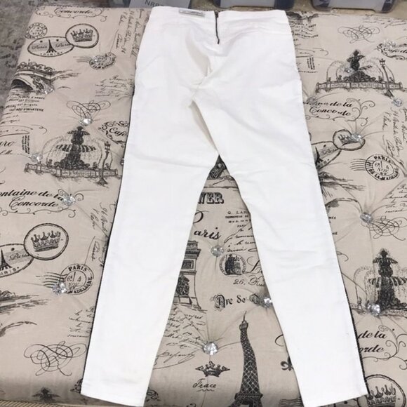 HUE High Waist Mesh Tuxedo Stripe Denim Leggings - Picture 7 of 10